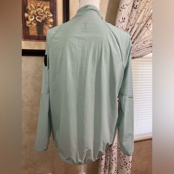 On Cloud Running Jacket Women’s S Green Lightweight Pocket Zip Athletic Active - Picture 2 of 11